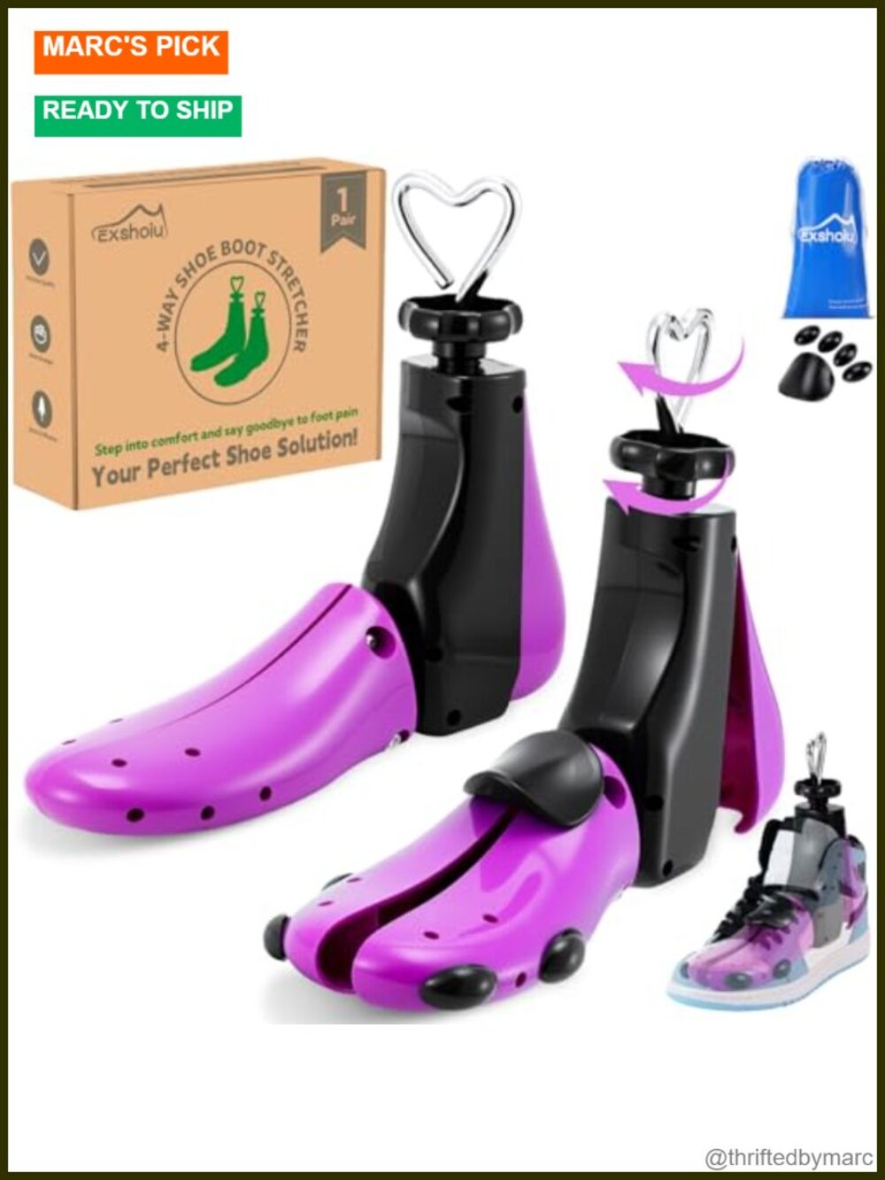 Shoe Boot Stretcher Adjustable 4-Way Widener for Wide Feet